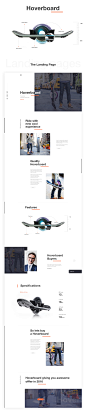 Hoverboard Landing Page Concept : Hello Everyone....Finally I finish the "Hoverboard Landing Page Design". I tried to make this design with different concept. All the images are just demo image. I hope you guys will like my concept.Thank you.