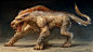 Lizard skin wolf, Wei Guan : Creature design for game