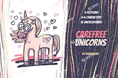 透明png 可爱的独角兽免抠素材 : 独角兽是神话故事中的虚拟生物，未来软件园为大家带来一套可爱的独角兽免抠素材，其中包含多种不同的卡通独角兽免抠素材，适用于插画、标签、信纸、宣传单等。