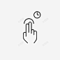 两个手指长按手势手图标 设计图片 免费下载 页面网页 平面电商 创意素材