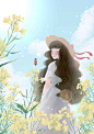 油菜花_稍雨__插画师作品_涂鸦王国gracg.com