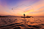 The action of fisherman when throwing net by Kittikorn Nimitpara on 500px