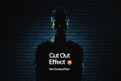 神秘风格海报剪切覆盖效果 (PSD)