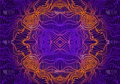 迷幻色,分形,多色的,华丽的,对称,几何形状,纺织品,壁纸,洋葱花,复古
