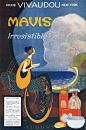 上个世纪曾名噪一时的美妆公司 Vivaudou旗下Mavis系列在1920年代的彩妆以及香水广告，融合了神秘的异域幻想及独属于那个时代的自由热情。 ​​​​