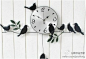 #家居·饰品#好多鸟儿围在时钟周围，时钟的钟摆也是一只鸟儿，钟摆一动鸟儿就似飞一样！好有爱~~