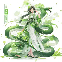 挑战AI生成十二生肖——《蛇》 - 小红书