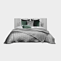 MISSLAPIN简约现代/酒店样板房床上用品套件/绿色灰白多件套-淘宝网