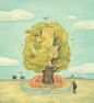 Luisa Uribe - La cabaña en el árbol : Illustrations for the book La cabaña en el árbol, part of the Nidos para la lectura series, published by Alfaguara. Written by Gillian Cross.