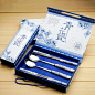 中国风青花瓷餐具礼盒筷子勺子叉子套装