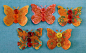 Butterflies - Marigold Patch - set of 5 paper butterfly accents : Perfect little jewels of nature - butterflies! I handmade each of these little butterflies, adding sparkly glitter to make their wings shimmer.