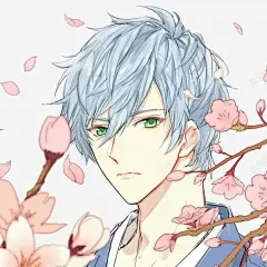 男生与桃花 平面电商 创意素材