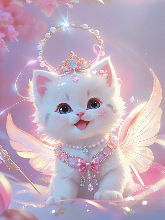 AI绘图｜粉色猫咪小公主，萌翻二次元！ ...