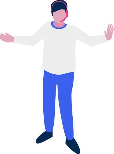 演讲者 直播 扁平插画人员 免扣PNG素...