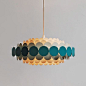 Doria Leuchten hanging lamp, 1960s - - For more inf