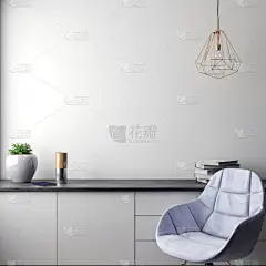 室内环境中的模型海报，一个现代设计的3D插图