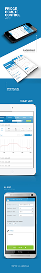 Fridge Remote Control App : Web/mobile app developed for fridge remote control SAAS