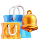 Shopping Notification  3D Icon