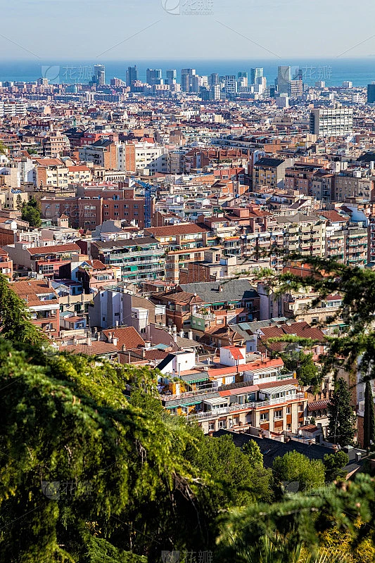 西班牙巴塞罗那的城市景观