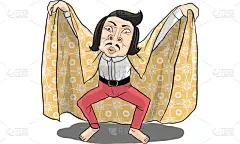 卡通,清洁服,男人,动作,商务,t恤,泰国,图像,复古风格,古典式