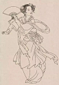 古代人物白描集锦120图_工笔画 : 工笔画属于工整细致一类画法，如宋代的院体画，明代仇英的人物画等。白描本来大抵是用来打草稿的，宋代画家李公麟把它发展成独立的画种，他的白描如行云流水，变化无穷丰富，有很强的表现力。工笔白描把笔触美感提升到了绝对…