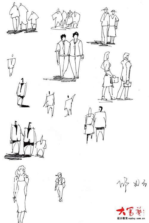 手绘人物景观_百度图片搜索