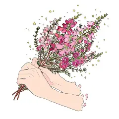 mochipanko商业插画动漫人物花卉场景 (303)