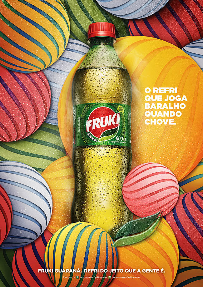 炫丽的Fruki饮料海报创意设计
