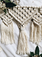 Large Bohemian Macrame Bunting/Garland {FREE Express Postage within AUST only} : This beautiful bohemian macramé bunting/garland is made using 100% natural cotton cord and is created with 8 macrame triangles. String this bunting up for a special occassion