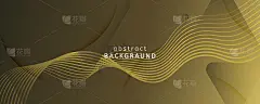 摘要矢量曲线。黄色的动态壁纸。