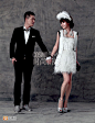 演员杜淳和姚笛近日为《时尚新娘》拍摄一组礼服婚纱照，两人演绎了六套不同风格的情侣礼服。@YongQu