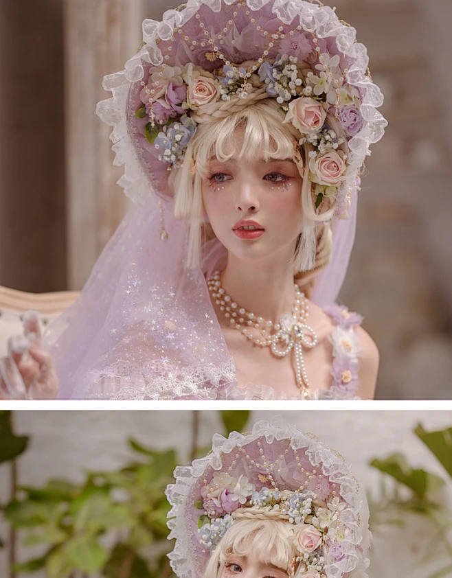lolita头饰茶会花嫁 波奈特-花瓣网