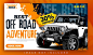 PSD a horizontal sale advertisement banner cover design template for an off road jeep adventure