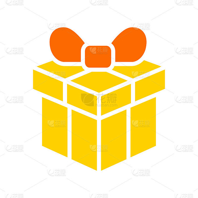 礼品盒矢量图标。