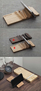 Portable Wooden Cell Phone Holder: 