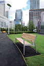 木材不锈钢座椅mmcité - products - park benches - miela