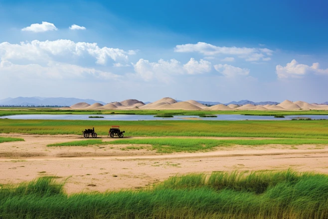 国内宁夏通湖草原旅游景点风景摄影图-花瓣网