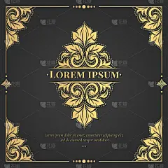 金色框架与装饰向量装饰。优雅,经典的元素。可用于珠宝、美容、时尚等行业。伟大的标志，标志，背景或任何