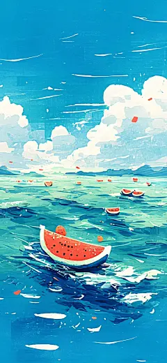 清新夏日 创意西瓜壁纸