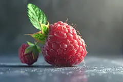 美味的树莓水果覆盆子摄影图片