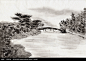 小桥河流水墨画图片图片(编号:138806)_书画文字_文化艺术_图片素材