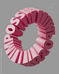 IMPOSSIBLE text moving as a geometrically impossible looping object.. Impossible loop by Matt Taylor