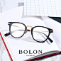 BOLON暴龙圆形光学镜男女个性学生近视眼镜架黑框官方正品BJ6000