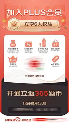 海报  会员 福利 权益 新用户 创意 红金
