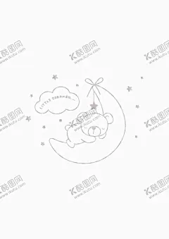 月亮小熊 【酷图网】月亮小熊,月亮,云朵,小熊,星星,卡通,可爱,晚安,手绘,星星月亮,睡觉的小熊,素材,设计,动漫动画,动漫人物,