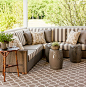 Southern Living Idea House 2013 | Phoeboe Howard | Ballard Designs | Sectional, outdoor seating: 