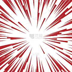 喜剧径向速度线。图形爆炸书设计元素。向量