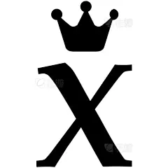 Royal, Alphabet, Crown, Letter, English, X
