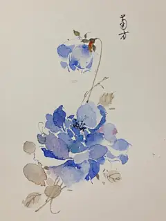 手绘古风水彩 个人原创（初玩贴吧……）_水彩吧_百度贴吧