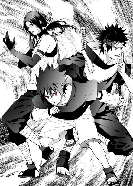 #NARUTO#帅气的宇智波~（画师：日...